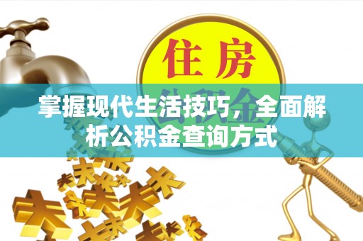 淳安掌握现代生活技巧，全面解析公积金查询方式