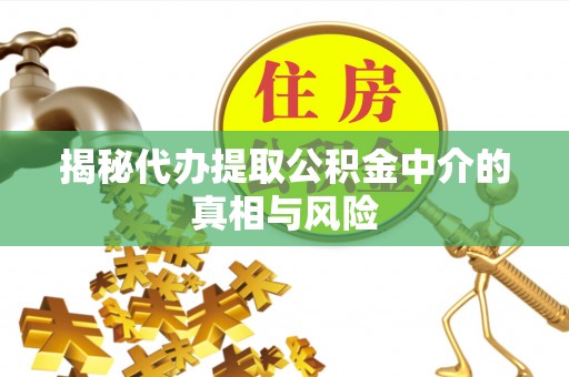 淳安揭秘代办提取公积金中介的真相与风险