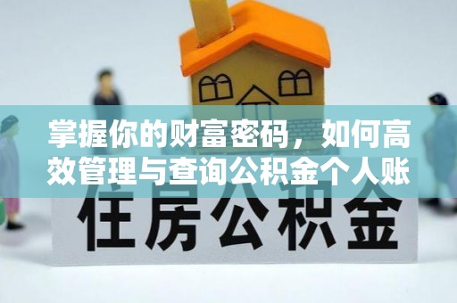 淳安掌握你的财富密码，如何高效管理与查询公积金个人账户信息